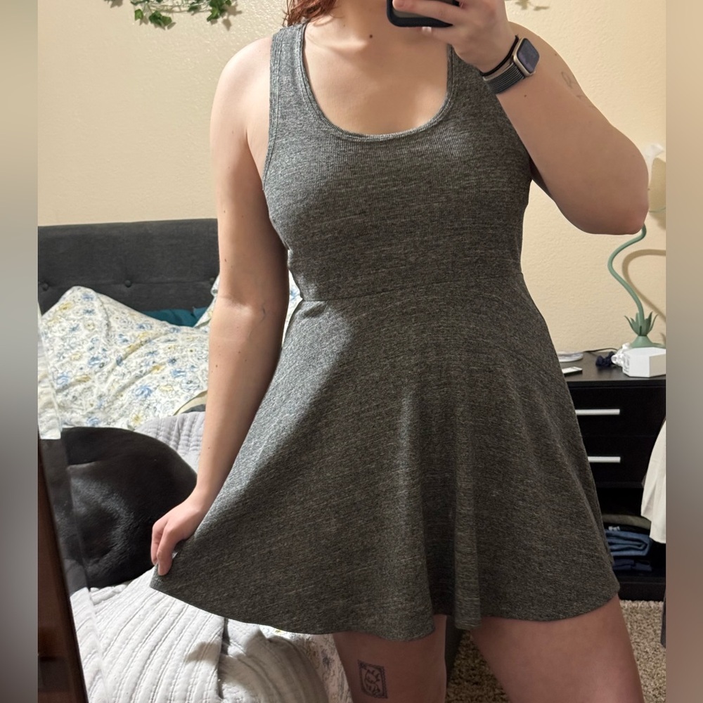 Forever 21 L Knit Shirt Dress Fit Flare Sleeveless